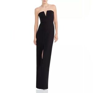 BCBGMAXAZRIA Strapless Crepe Gown